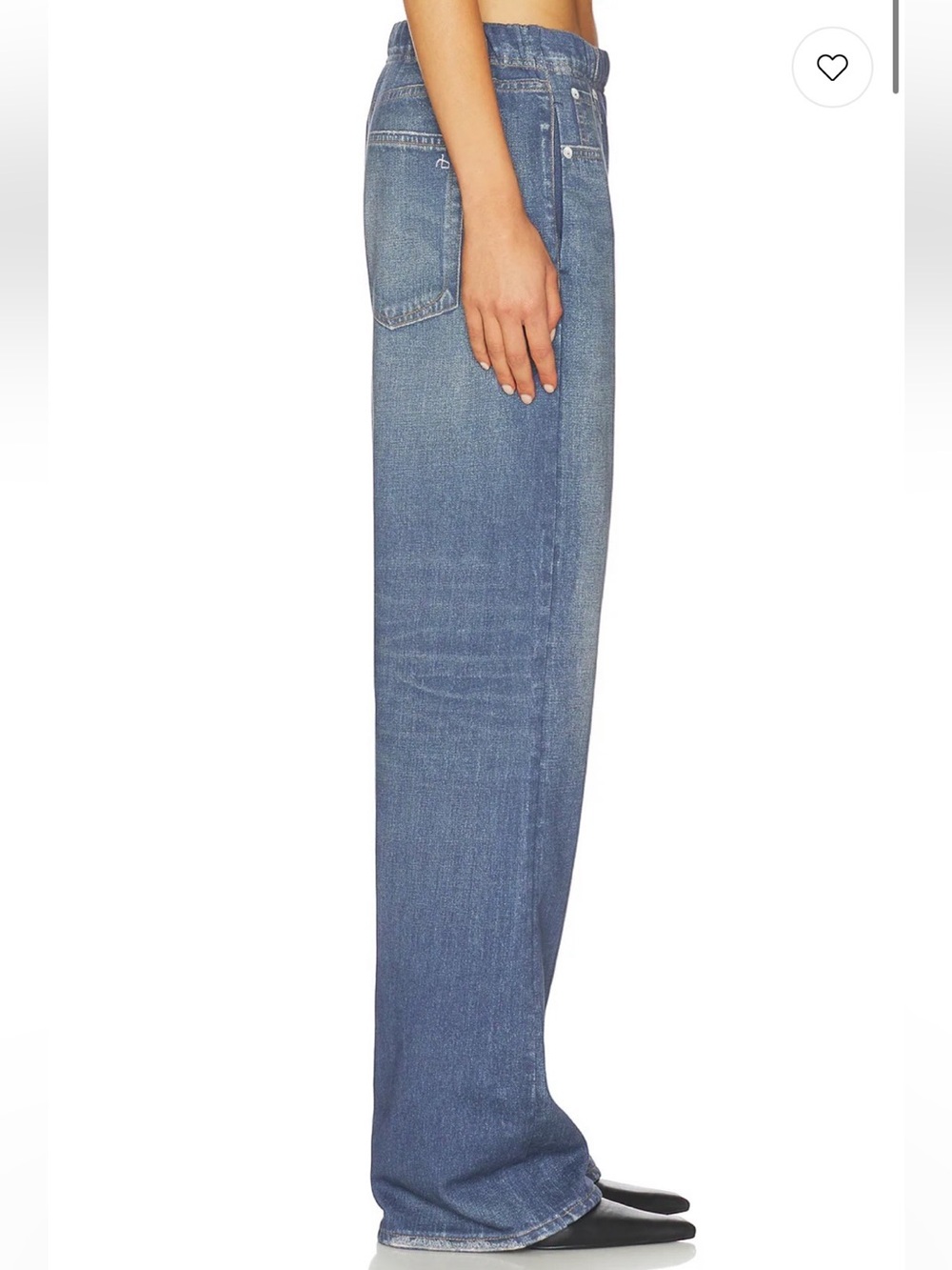 Rag & Bone Miramar Fleece Pull On Wide Leg Anderson Print Jean Sweats Pants XS. - Picture 4 of 10